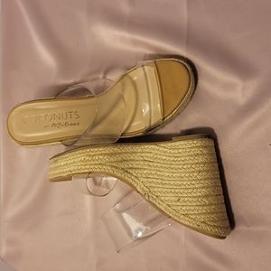 Coconuts by bt Matisse wedge plastic slip ons